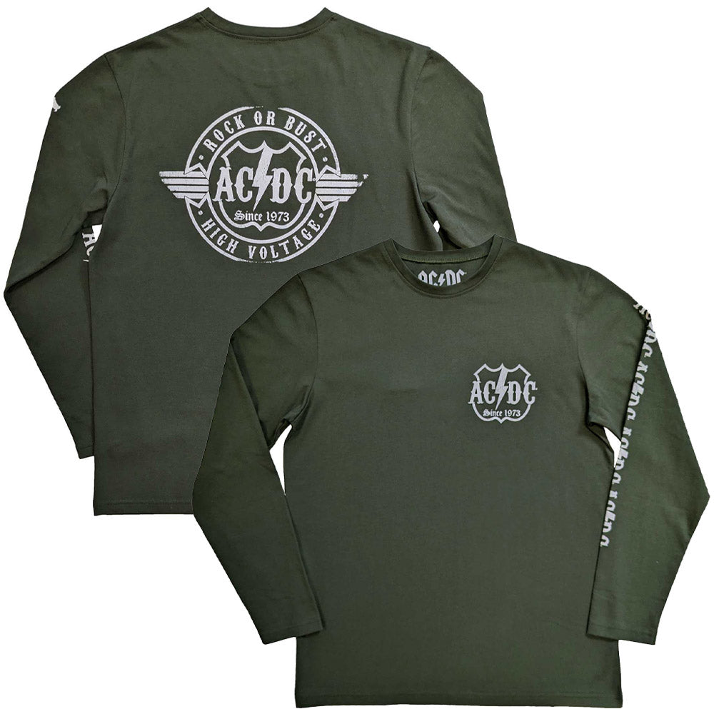 AC/DC - (Back in Black 45周年 ) - Rock Or Bust / バック&アームプリントあり / 長袖